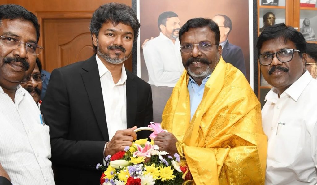 தவெக அமைச்சரவையில் இருந்து எந்த நேரத்திலும் வெளியேறுவோம். - விடுதலைச் சிறுத்தைகள் கட்சித் தலைவர் முனைவர் தொல்.திருமாவளவன் பேச்சு.